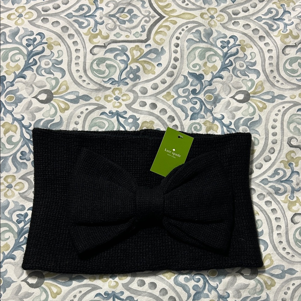 kate spade gathered bow neckwarmer